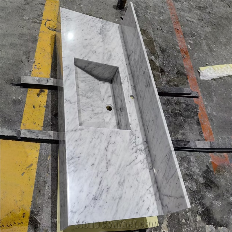 Goldtop Carrara White Marble Countertops Grey Vein Bath Top