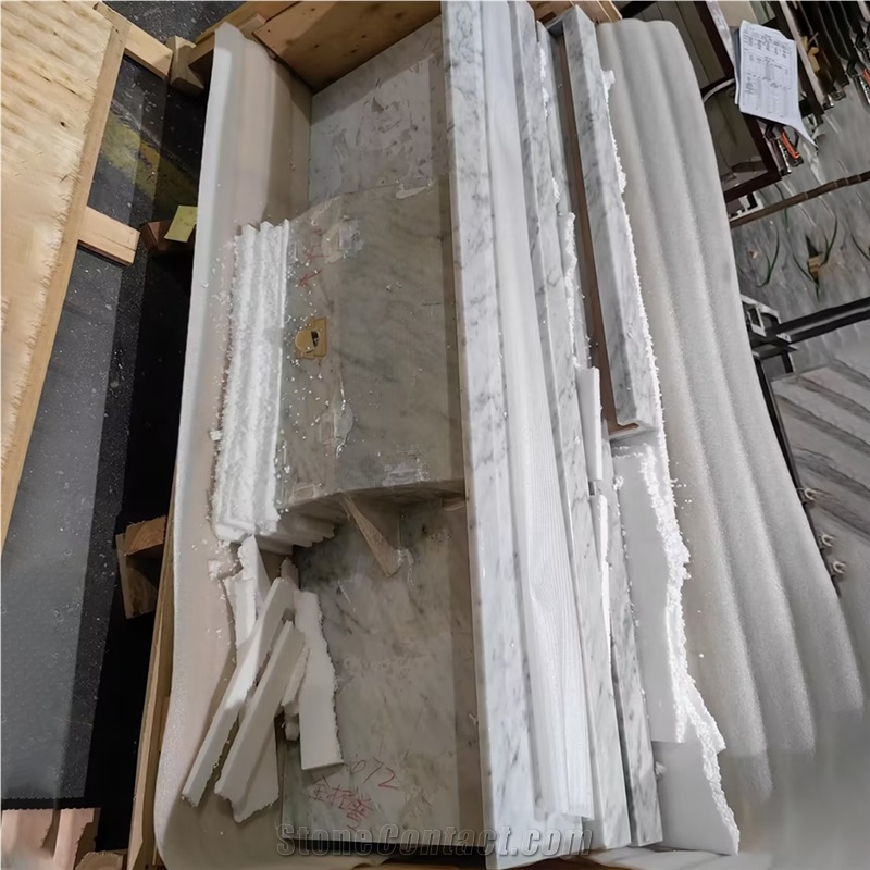 Goldtop Carrara White Marble Countertops Grey Vein Bath Top