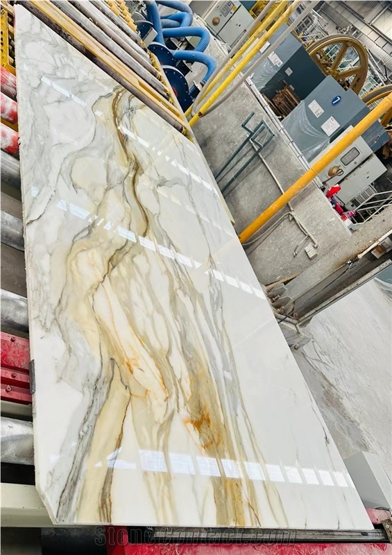GOLDTOP ODM/OEM Calacatta Gold Marble Slabs For Hotel