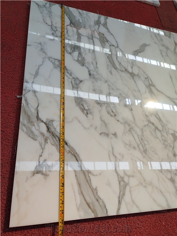 Goldtop OEM Natural Calacatta White Marble Floor Tiles