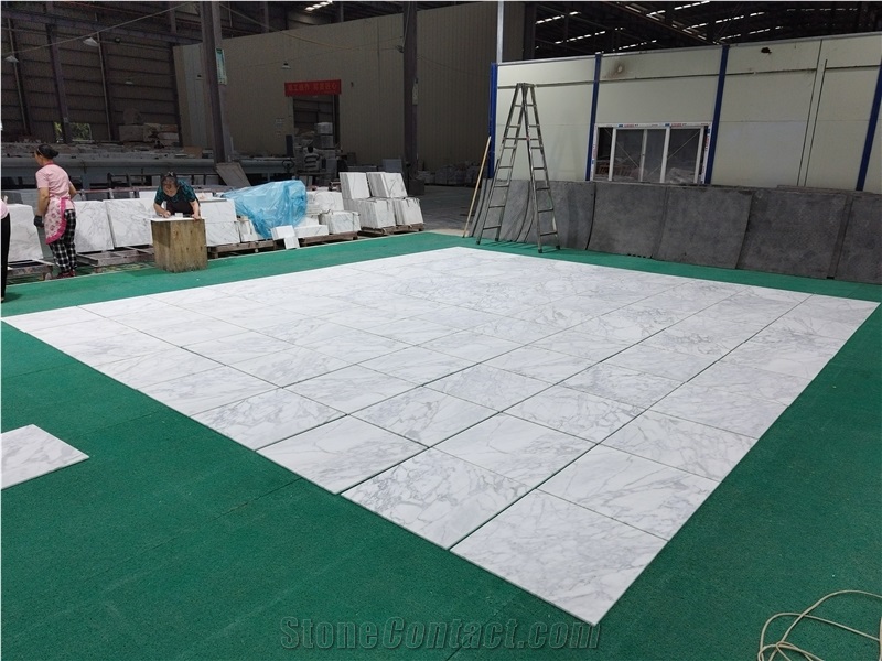 Goldtop OEM White Statuary Marble Floor Tiles