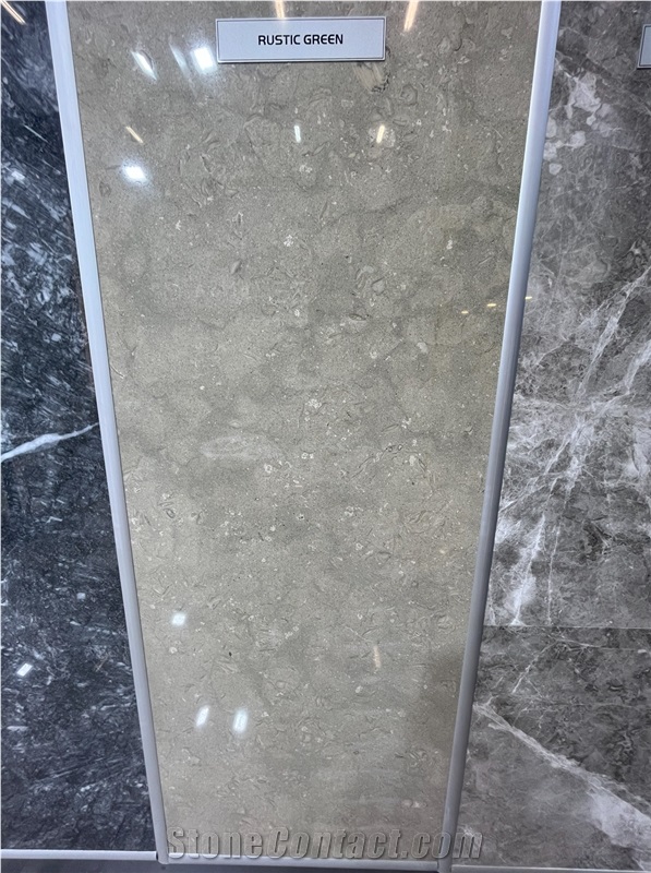 Rustic Green Limestone Slabs from Turkey