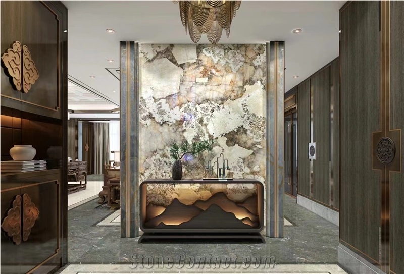 Brazilian Exotic Patagonia Quartzite Slabs For Furniture Use