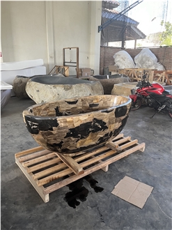 Petrified Wood Oval Bathtub