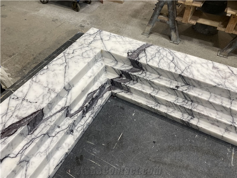 Modern Design Lilac Fireplace Mantel