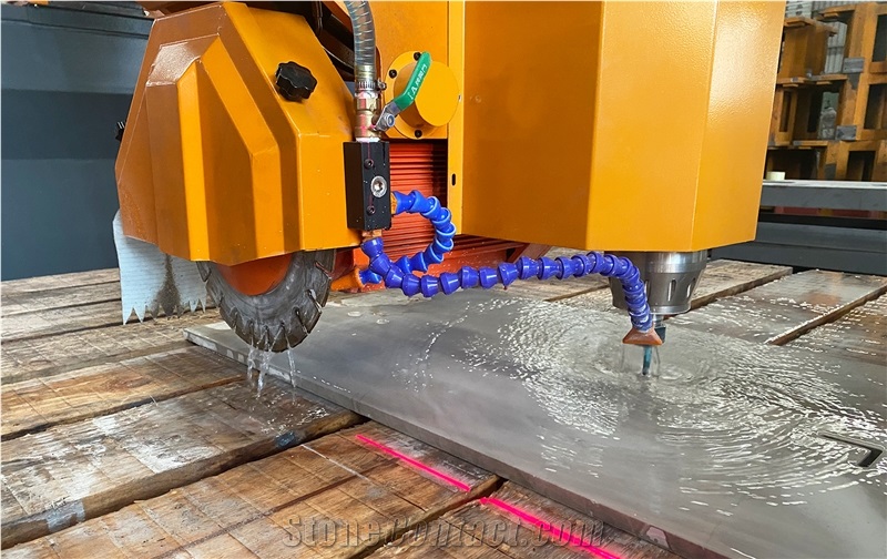 4+1 Monoblock Bridge Saw Machine For Marble Granite