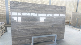Silver Travertine Slabs