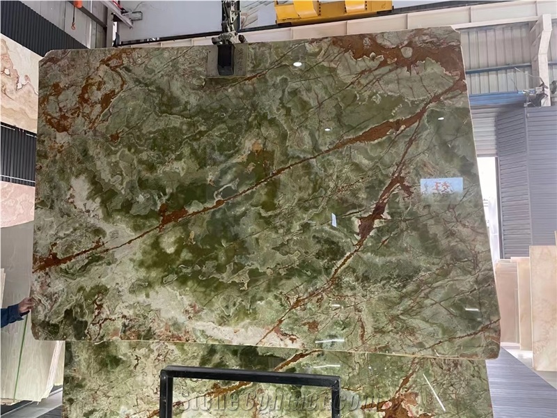 Ancient Green Onyx Slabs For Wall