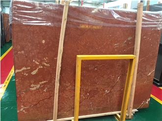Polished Red Rosso Coralito Marble Slabs