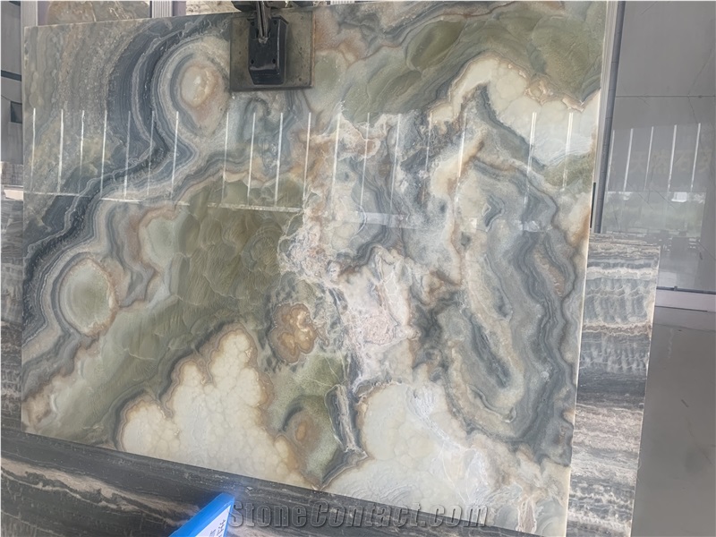 Translucent Grey Black Cloud Sky Onyx Slabs