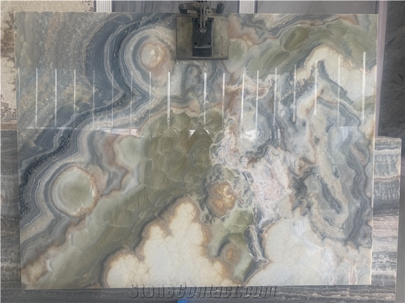 Translucent Grey Black Cloud Sky Onyx Slabs
