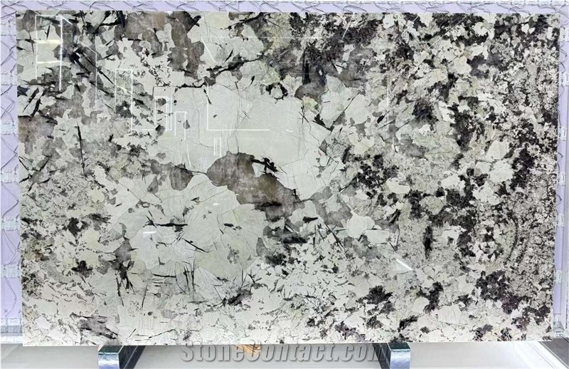 Polished Tourmaline Granite Slabs, Wall Panels