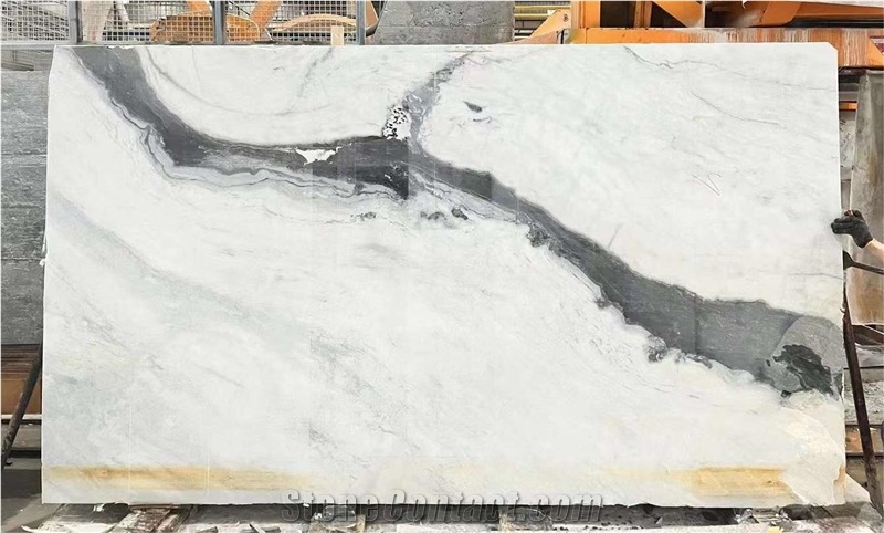 White Panda Marble Polished Slabs