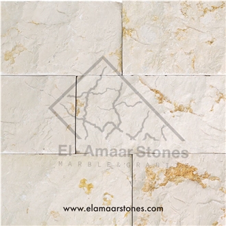 Galala Light Beige Marble Split Face Wall Cladding Tiles