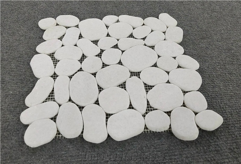 Crystal White Pebble Mosaic