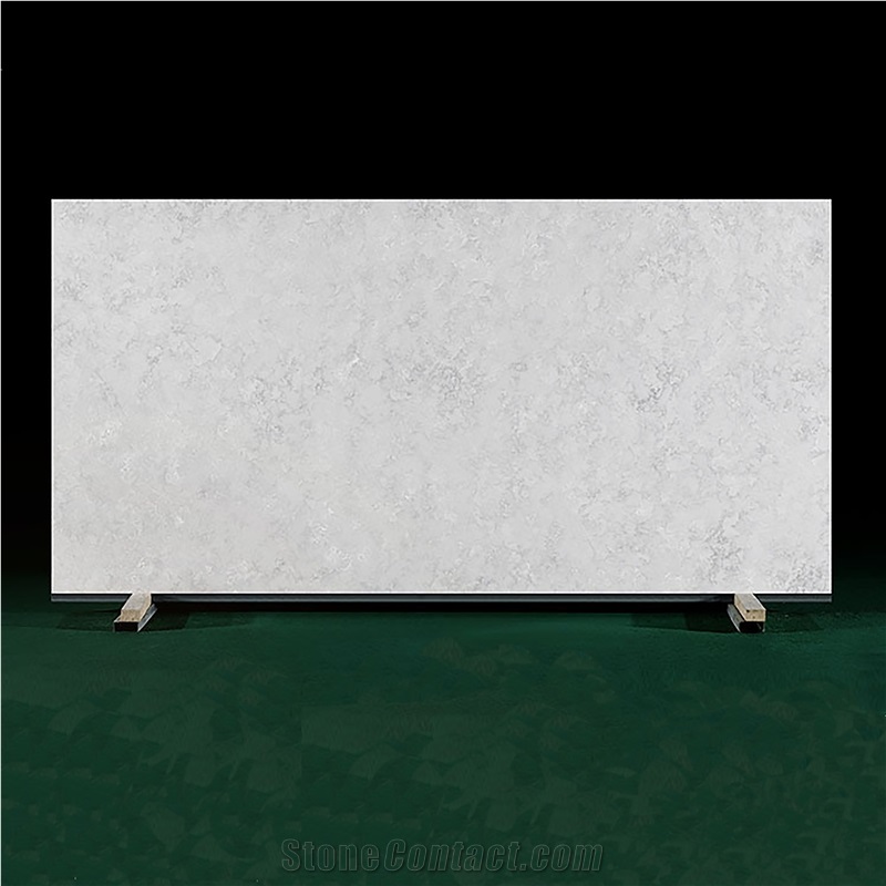 Light Gray Polished High Hardness Quartz Slabs
