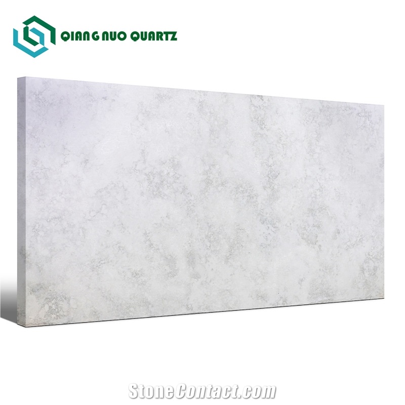 Light Gray Polished High Hardness Quartz Slabs
