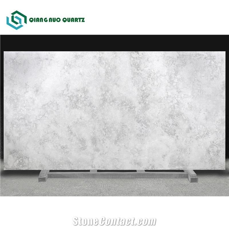 Light Gray Polished High Hardness Quartz Slabs