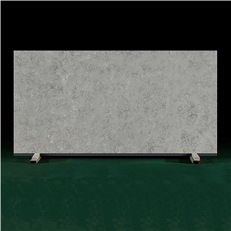 Light Silver Gray Artificial Quartz Stone Slabs
