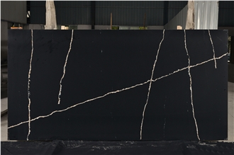 Star River Black Mysterious Stone Engineering Quartz Slabs