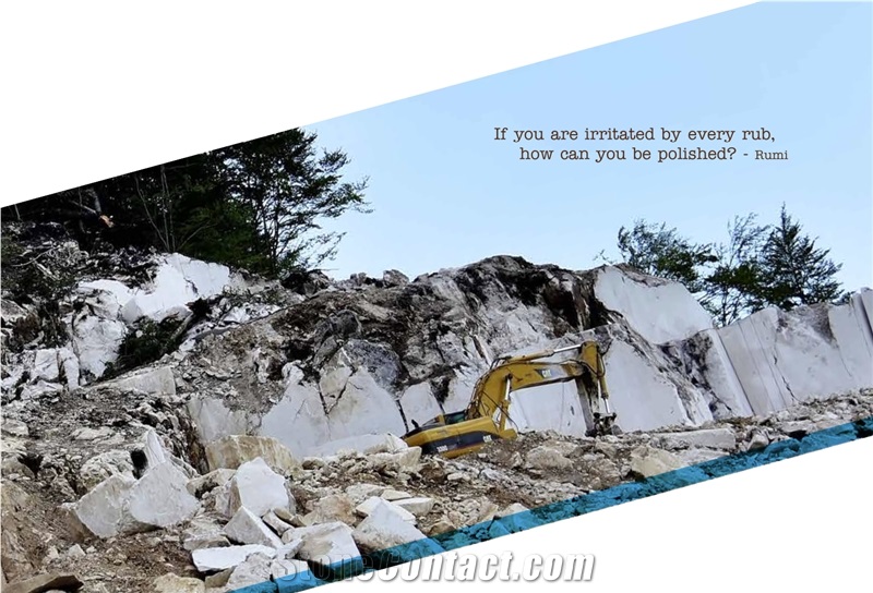 Melove White Perla Limestone Quarry