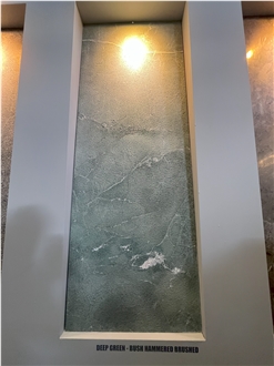 Deep Green Marble Bush Hammered Tiles