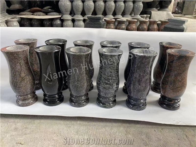 Aurora Granite Monumental Vase