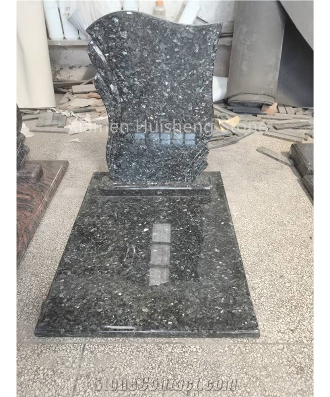 Blue Pearl Granite Monument Custom Design