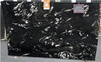 Cosmic Black Granite Polished Slabs