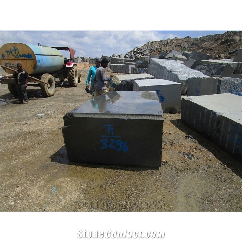 Indian Impala Black Granite Blocks