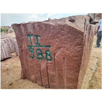 Ruby Red Granite Blocks
