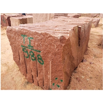 Ruby Red Granite Blocks