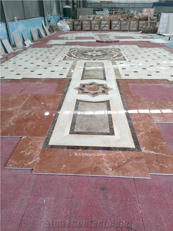 Beautiful Mosque Flooring Inlay Interior Pattern