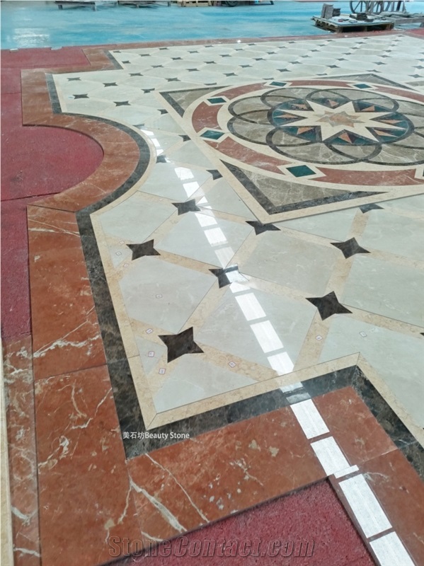 Beautiful Mosque Flooring Inlay Interior Pattern