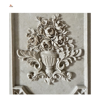 CNC Carving Natural Marble 3D Wall Decor Panels