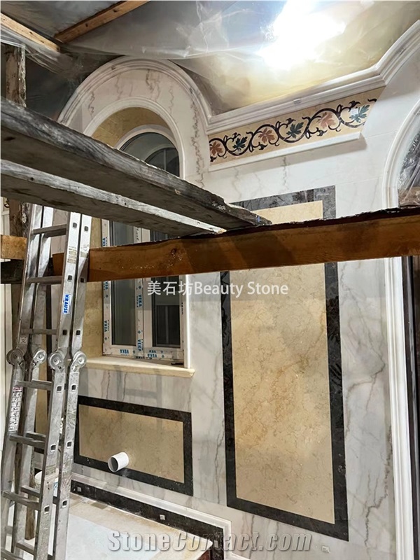 Guangxi White Waterjet Wall Pattern For Church
