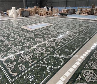 Waterjet Marble Pattern Medallions For Masjid Flooring