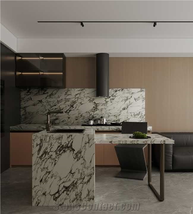 Alice White Sintered Stone Slabs from China - StoneContact.com