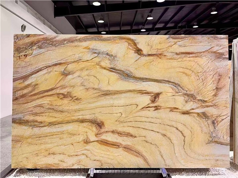 Rainbow Impression Gold Quartzite Slabs Polished