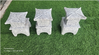 Asian Style Garden Basalt Stone Lanterns