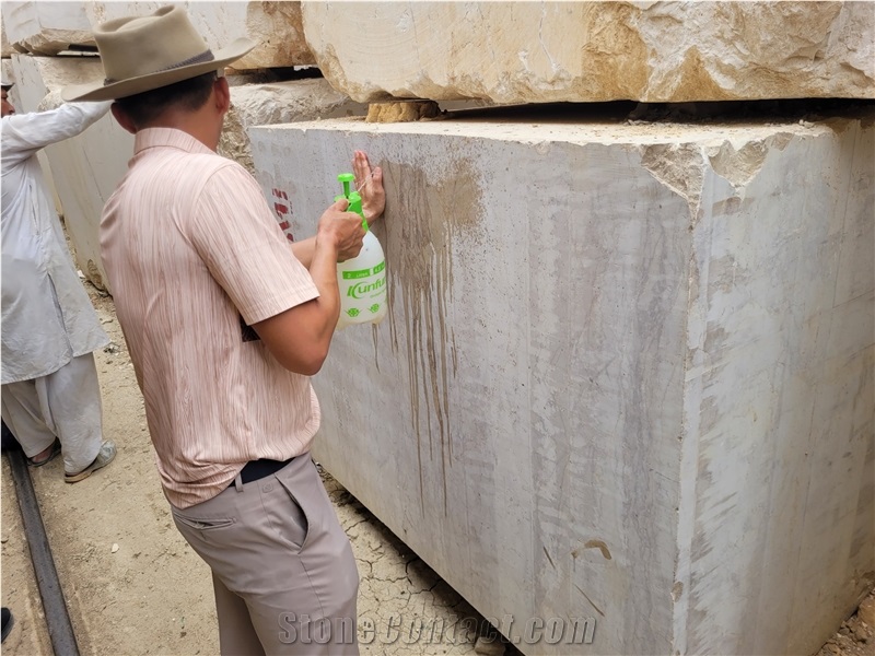 Beige Travertine Raw Blocks