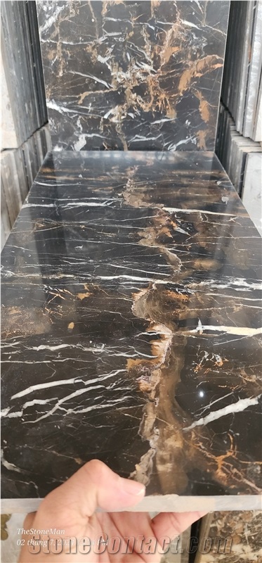 Black Gold Marble Slabs