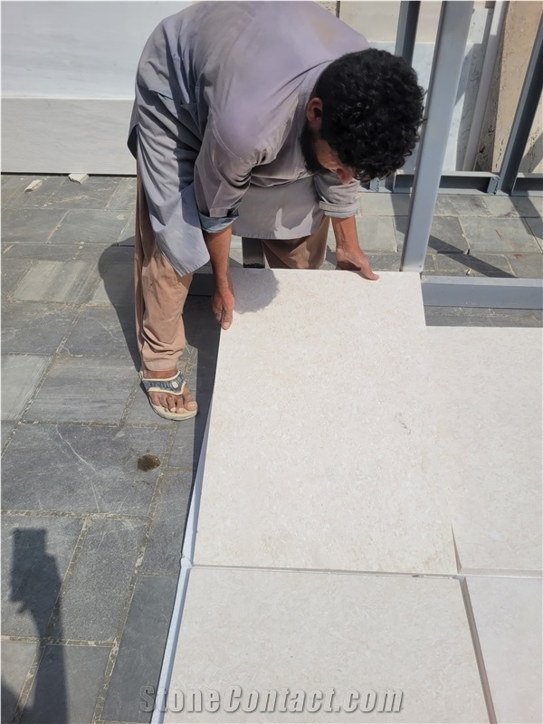 Limra Limestone Slabs, Turkey White Limestone Tiles, Ivory Limestone