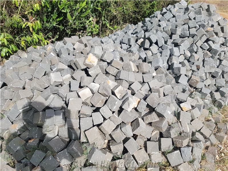 Vietnam Lava Stone Cobblestone, Basalt Pavers, Cubestone