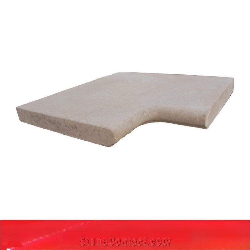 White Limestone Bunose Pool Coping