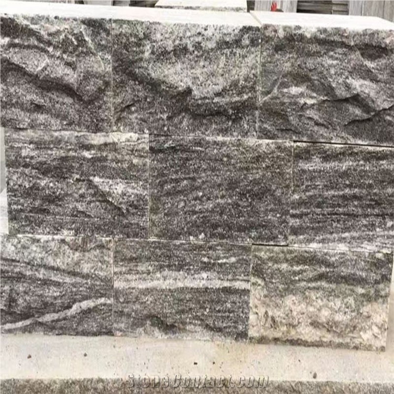 Competitive Price Natural Grey Granite Mushroomed Wall Tiles