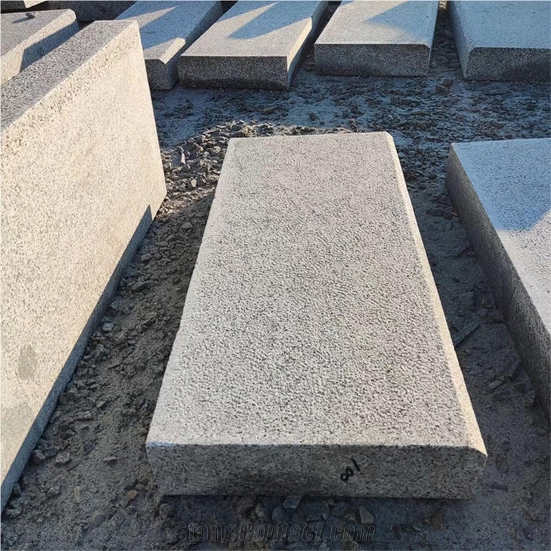 Grey 20*60 Driveway Kerbs Flamed Granite Manufacture