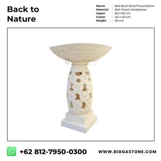 Bowl Flower Sandstone Bird Bath