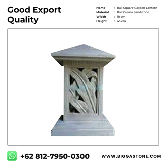 Sandstone Square Garden Lantern