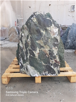 Green Hornet Marble Rock Headstone